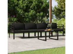Best vidaXL 5-tlg Garten-Lounge-Set mit Kissen Aluminium Anthrazit Modell 2