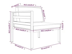 Best vidaXL 5-tlg Garten-Lounge-Set mit Kissen Aluminium Anthrazit Modell 2