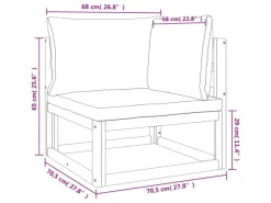 Online vidaXL 2-tlg. Garten-Sofa-Set mit Kissen Massivholz Akazie
