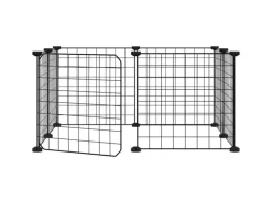 Best vidaXL 8-Tlg Haustierkäfig mit Tür Schwarz 35x35 cm Stahl Modell 4