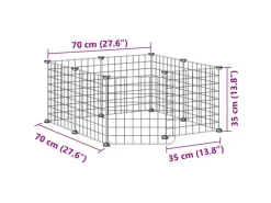 Best vidaXL 8-Tlg Haustierkäfig mit Tür Schwarz 35x35 cm Stahl Modell 4