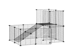 Online vidaXL 20-Tlg Haustierkäfig mit Tür Schwarz 35x35 cm Stahl Modell 2