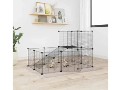 Online vidaXL 20-Tlg Haustierkäfig mit Tür Schwarz 35x35 cm Stahl Modell 2