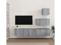 Discount vidaXL 4-tlg. TV-Schrank-Set Grau Sonoma Holzwerkstoff Modell 12