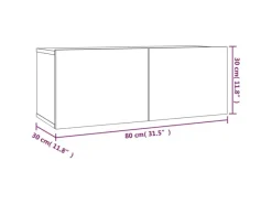 vidaXL 2-tlg. TV-Schrank-Set Grau Sonoma Holzwerkstoff Version 1