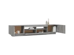 vidaXL 2-tlg. TV-Schrank-Set LED-Leuchten Grau Sonoma Holzwerkstoff 2