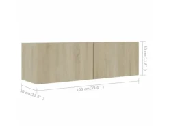 vidaXL 6-tlg. TV-Schrank-Set Sonoma-Eiche Holzwerkstoff 6