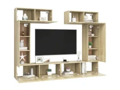 vidaXL 6-tlg. TV-Schrank-Set Sonoma-Eiche Holzwerkstoff 6