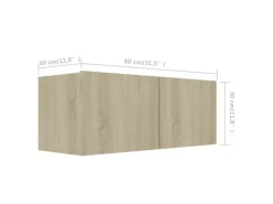 vidaXL 6-tlg. TV-Schrank-Set Sonoma-Eiche Holzwerkstoff 6