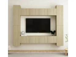 vidaXL 8-tlg. TV-Schrank-Set Sonoma-Eiche Holzwerkstoff 4