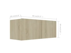 vidaXL 8-tlg. TV-Schrank-Set Sonoma-Eiche Holzwerkstoff 4