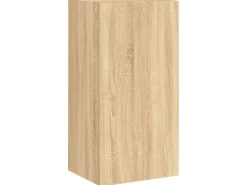 vidaXL 4-tlg. TV-Wohnwand mit LED-Leuchten Sonoma-Eiche Modell 2