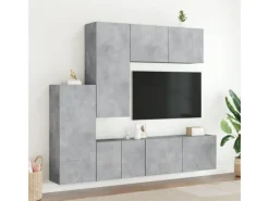 Discount vidaXL 5-tlg. Wohnwand Betongrau Holzwerkstoff Modell 8
