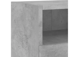 Hot vidaXL 4-Tlg Wohnwand Betongrau Holzwerkstoff 3216503