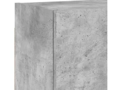 Hot vidaXL 4-Tlg Wohnwand Betongrau Holzwerkstoff 3216503