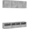 Sale vidaXL 5-tlg. Wohnwand Betongrau Holzwerkstoff Modell 3