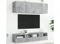 Sale vidaXL 5-tlg. Wohnwand Betongrau Holzwerkstoff Modell 3