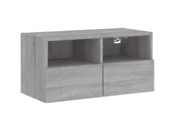 vidaXL 5-Tlg Wohnwand Grau Sonoma Holzwerkstoff 3216516