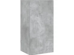 vidaXL 5-tlg. Wohnwand mit LED-Beleuchtung Betongrau Holzwerkstoff Modell 7