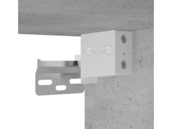 vidaXL 7-tlg. Wohnwand mit LED-Beleuchtung Betongrau Holzwerkstoff