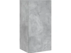 Discount vidaXL 4-tlg. Wohnwand mit LED-Beleuchtung Betongrau Holzwerkstoff Modell 5