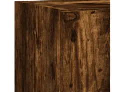 New vidaXL 5-Tlg Wohnwand mit LED-Beleuchtung Räuchereiche Holzwerkstoff 3216829