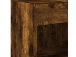 vidaXL 5-Tlg Wohnwand mit LED-Beleuchtung Räuchereiche Holzwerkstoff 3216729