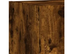 Hot vidaXL 4-Tlg Wohnwand mit LED-Beleuchtung Räuchereiche Holzwerkstoff 3216822