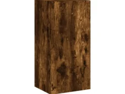 Hot vidaXL 4-Tlg Wohnwand mit LED-Beleuchtung Räuchereiche Holzwerkstoff 3216822