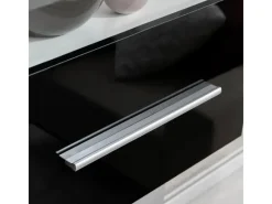 Discount vidaXL 4-Tlg Wohnwand mit TV-Schrank & LED-Leuchten Hochglanz-Schwarz 242573