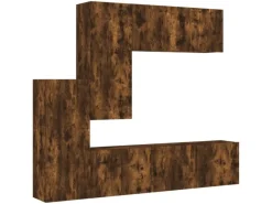 Sale vidaXL 5-Tlg Wohnwand Räuchereiche Holzwerkstoff 3216493 Raucheiche
