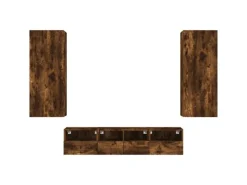 Online vidaXL 5-Tlg Wohnwand Räuchereiche Holzwerkstoff 3216543