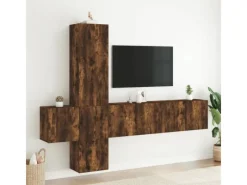 vidaXL 5-Tlg Wohnwand Räuchereiche Holzwerkstoff 3216461