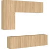 vidaXL 5-tlg. Wohnwand Sonoma-Eiche Holzwerkstoff Modell 3