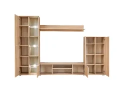 Sale vidaXL TV Wohnwand mit LED-Leuchten Sonoma Eiche