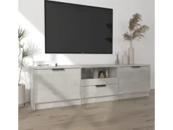 vidaXL TV-Schrank Betongrau 140x35x40 cm Holzwerkstoff