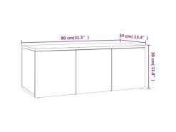 Hot vidaXL TV-Schrank Betongrau 80x34x30 cm Holzwerkstoff