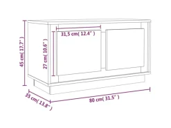 vidaXL TV-Schrank Betongrau 80x35x45 cm Holzwerkstoff