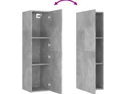 vidaXL TV-Schrank Betongrau 30,5x30x110 cm Holzwerkstoff