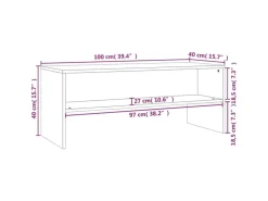 vidaXL TV-Schrank Braun Eichen-Optik 100x40x40 cm Holzwerkstoff