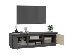 Clearance vidaXL TV-Schrank Grau 140x35x40 cm Massivholz Kiefür