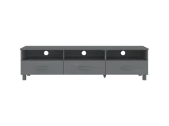 Clearance vidaXL TV-Schrank HAMAR Dunkelgrau 158x40x40 cm Massivholz Kiefür