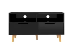 vidaXL TV-Schrank Hochglanz-Schwarz 90x40x48,5 cm Holzwerkstoff