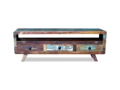 Discount vidaXL TV-Schrank mit 3 Schubladen Altholz Massiv