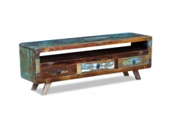 Discount vidaXL TV-Schrank mit 3 Schubladen Altholz Massiv