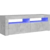 vidaXL TV-Schrank mit LED-Beleuchtung Betongrau 120x35x40 cm Modell 1