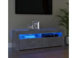 vidaXL TV-Schrank mit LED-Beleuchtung Betongrau 120x35x40 cm Modell 1