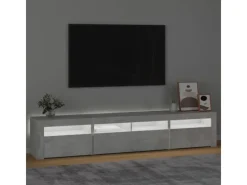 Discount vidaXL TV-Schrank mit LED-Leuchten Betongrau 210x35x40 cm