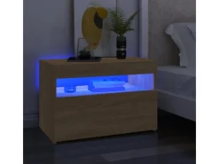 Best vidaXL TV-Schrank mit LED-Leuchten Sonoma-Eiche 60x35x40 cm