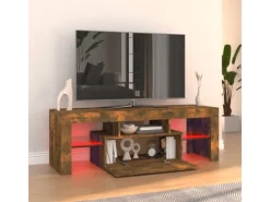 Hot vidaXL TV-Schrank mit LED-Leuchten Räuchereiche 120x35x40 cm Modell 4